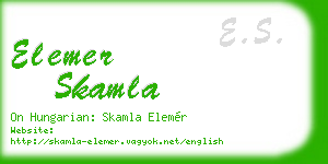 elemer skamla business card