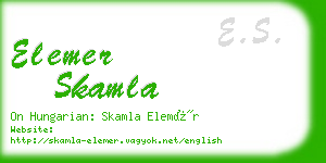 elemer skamla business card